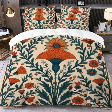 91家纺网 家纺一手货源 找家纺 jit跨境数码印花被套三件套一件代发temu希音集采shein亚马逊速卖通pod模式