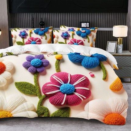 91家纺网 家纺一手货源 找家纺 jit跨境数码印花被套三件套一件代发temu希音集采shein亚马逊速卖通pod模式