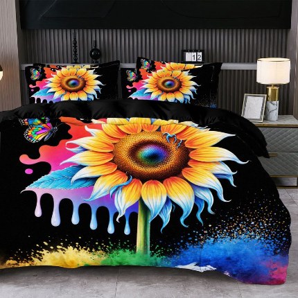 91家纺网 家纺一手货源 找家纺 jit跨境数码印花被套三件套一件代发temu希音集采shein亚马逊速卖通pod模式