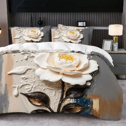 91家纺网 家纺一手货源 找家纺 jit跨境数码印花被套三件套一件代发temu希音集采shein亚马逊速卖通pod模式