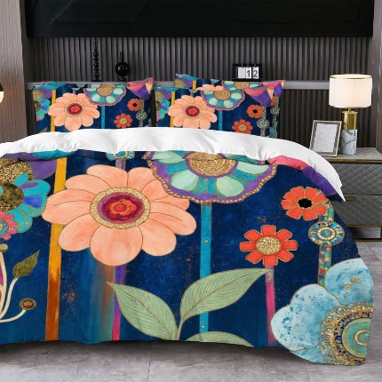 91家纺网 家纺一手货源 找家纺 jit跨境数码印花被套三件套一件代发temu希音集采shein亚马逊速卖通pod模式