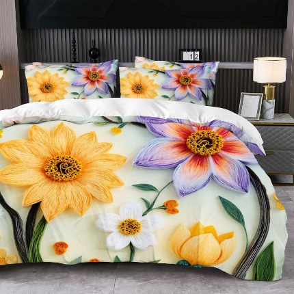 91家纺网 家纺一手货源 找家纺 jit跨境数码印花被套三件套一件代发temu希音集采shein亚马逊速卖通pod模式