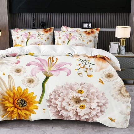 91家纺网 家纺一手货源 找家纺 jit跨境数码印花被套三件套一件代发temu希音集采shein亚马逊速卖通pod模式