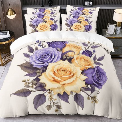 91家纺网 家纺一手货源 找家纺 jit跨境数码印花被套三件套一件代发temu希音集采shein亚马逊速卖通pod模式