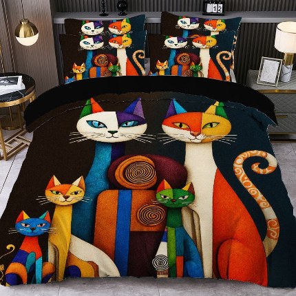 91家纺网 家纺一手货源 找家纺 jit跨境数码印花被套三件套一件代发temu希音集采shein亚马逊速卖通pod模式