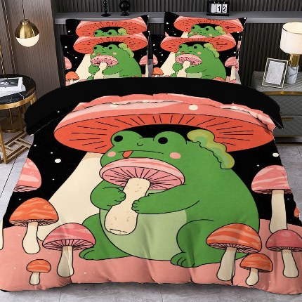 91家纺网 家纺一手货源 找家纺 jit跨境数码印花被套三件套一件代发temu希音集采shein亚马逊速卖通pod模式