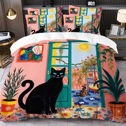 91家纺网 家纺一手货源 找家纺 jit跨境数码印花被套三件套一件代发temu希音集采shein亚马逊速卖通pod模式