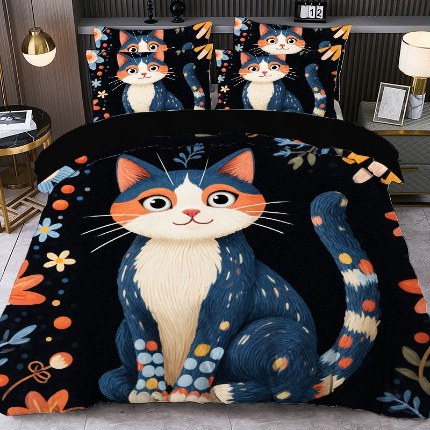 91家纺网 家纺一手货源 找家纺 jit跨境数码印花被套三件套一件代发temu希音集采shein亚马逊速卖通pod模式