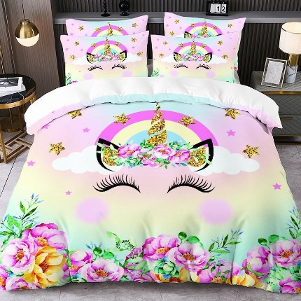 91家纺网 家纺一手货源 找家纺 jit跨境数码印花被套三件套一件代发temu希音集采shein亚马逊速卖通pod模式