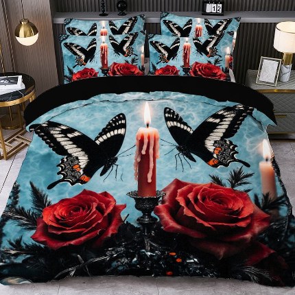 91家纺网 家纺一手货源 找家纺 jit跨境数码印花被套三件套一件代发temu希音集采shein亚马逊速卖通pod模式