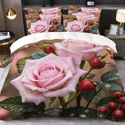 91家纺网 家纺一手货源 找家纺 jit跨境数码印花被套三件套一件代发temu希音集采shein亚马逊速卖通pod模式