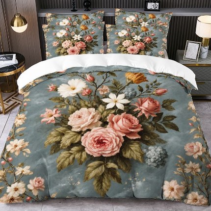 91家纺网 家纺一手货源 找家纺 jit跨境数码印花被套三件套一件代发temu希音集采shein亚马逊速卖通pod模式