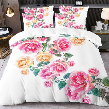 91家纺网 家纺一手货源 找家纺 jit跨境数码印花被套三件套一件代发temu希音集采shein亚马逊速卖通pod模式