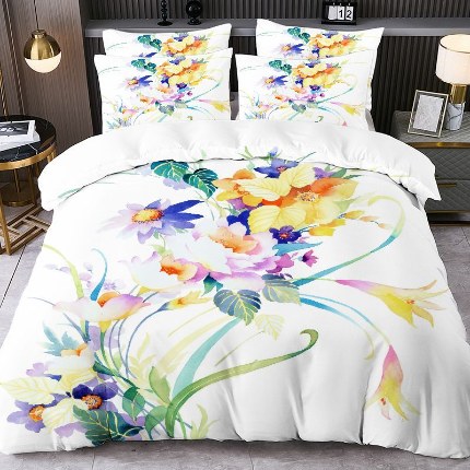 91家纺网 家纺一手货源 找家纺 jit跨境数码印花被套三件套一件代发temu希音集采shein亚马逊速卖通pod模式