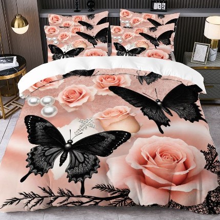 91家纺网 家纺一手货源 找家纺 jit跨境数码印花被套三件套一件代发temu希音集采shein亚马逊速卖通pod模式