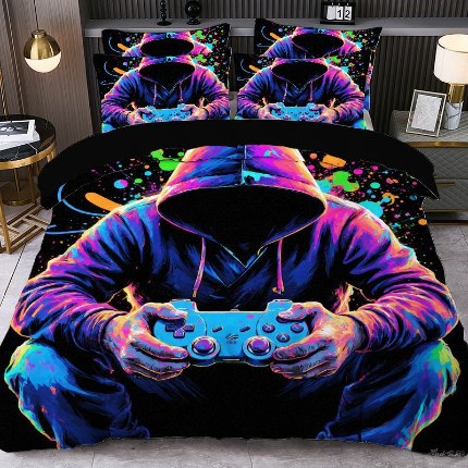 91家纺网 家纺一手货源 找家纺 jit跨境数码印花被套三件套一件代发temu希音集采shein亚马逊速卖通pod模式