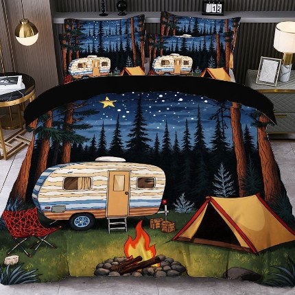 91家纺网 家纺一手货源 找家纺 jit跨境数码印花被套三件套一件代发temu希音集采shein亚马逊速卖通pod模式