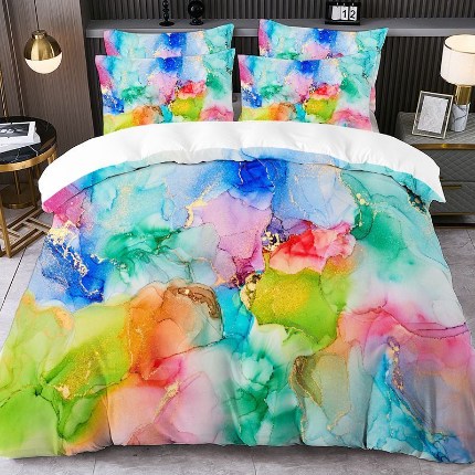 91家纺网 家纺一手货源 找家纺 jit跨境数码印花被套三件套一件代发temu希音集采shein亚马逊速卖通pod模式