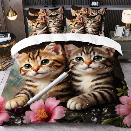 91家纺网 家纺一手货源 找家纺 jit跨境数码印花被套三件套一件代发temu希音集采shein亚马逊速卖通pod模式