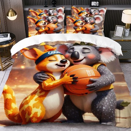 91家纺网 家纺一手货源 找家纺 jit跨境数码印花被套三件套一件代发temu希音集采shein亚马逊速卖通pod模式