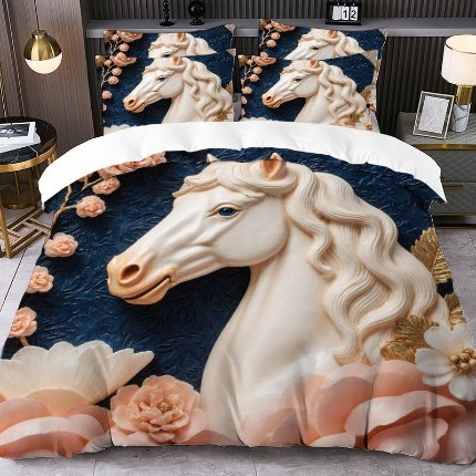 91家纺网 家纺一手货源 找家纺 jit跨境数码印花被套三件套一件代发temu希音集采shein亚马逊速卖通pod模式