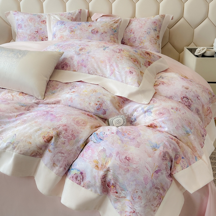 91家纺网 家纺一手货源 找家纺 （总）高档礼盒装50*50S贡缎长绒棉数码印花四件套100%纯棉磨毛加厚全棉床单床笠款量大价优