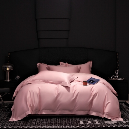 91家纺网 家纺一手货源 找家纺 （总）2025新款纯色长绒棉全棉纯棉轻奢四件套- 克里斯