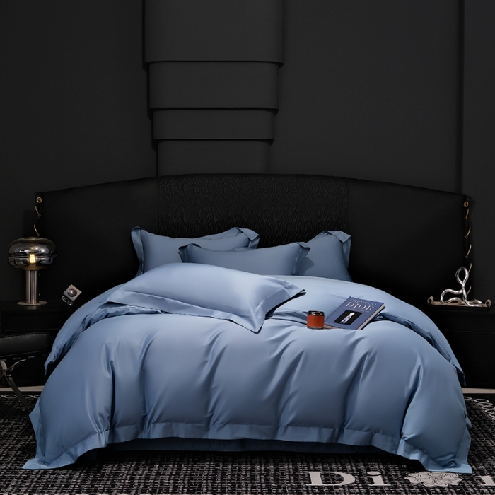 91家纺网 家纺一手货源 找家纺 （总）2025新款纯色长绒棉全棉纯棉轻奢四件套- 克里斯