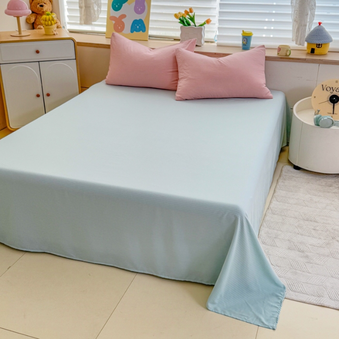 91家纺网 家纺一手货源 找家纺 2026新款苏东来家纺外贸出口跨境韩国提花棉四件套高端超柔手感超好（长期做，十年不换款） T粉色+T水绿