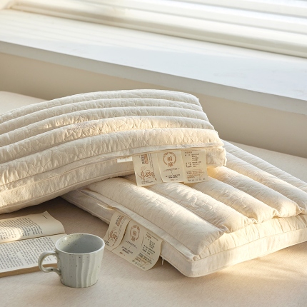 91家纺网 家纺一手货源 找家纺 （总）2026新款 棉麻牵引荞麦护颈枕芯枕头 可拆卸荞麦护颈枕芯明目荞麦