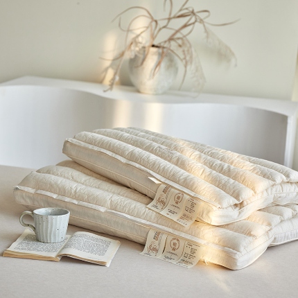 91家纺网 家纺一手货源 找家纺 （总）2026新款 棉麻牵引荞麦护颈枕芯枕头 可拆卸荞麦护颈枕芯明目荞麦