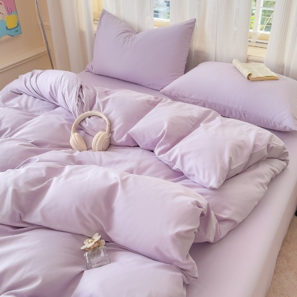 91家纺网 家纺一手货源 找家纺 （总）跨境外贸2025高端100%新疆全棉长绒棉100支磨毛纯色双拼全棉纯棉磨毛四件套单被套床单床笠单品（一年四季不断货）十年不换款