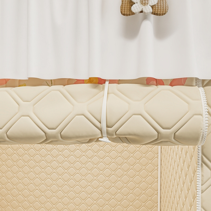 91家纺网 家纺一手货源 找家纺 （总）2025新款夹棉保暖蚊帐一体式碎花清新