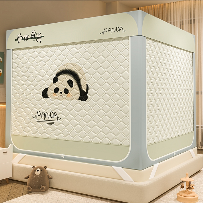 91家纺网 家纺一手货源 找家纺 （总）2025新款卡通夹棉遮光保暖可拆卸蚊帐卧室通用