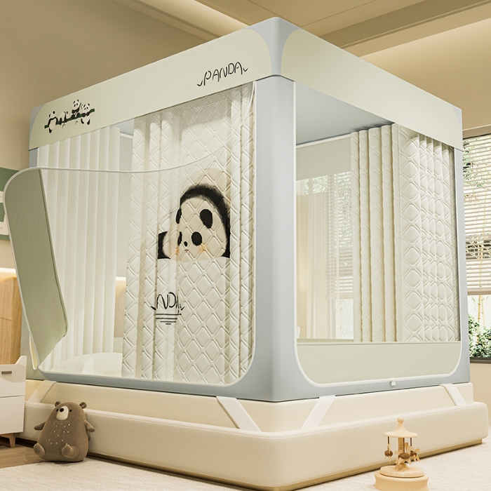 91家纺网 家纺一手货源 找家纺 （总）2025新款卡通夹棉遮光保暖可拆卸蚊帐卧室通用