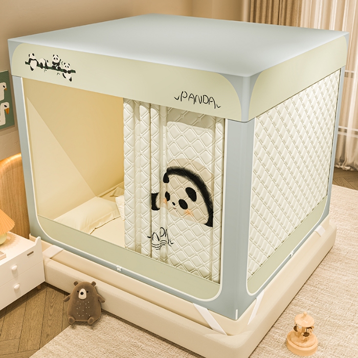 91家纺网 家纺一手货源 找家纺 （总）2025新款卡通夹棉遮光保暖可拆卸蚊帐卧室通用