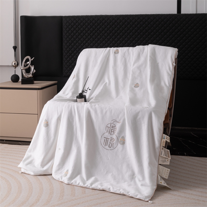 91家纺网 家纺一手货源 找家纺 （总）新国标 100桑蚕丝被子黄金丝春秋被加厚冬被二合一被芯陪嫁喜被 天木兰