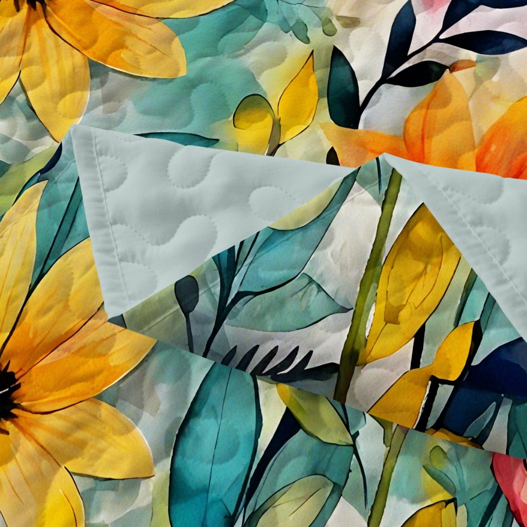 91家纺网 家纺一手货源 找家纺 跨境专供 2025新款四季通用床可水洗夹棉数码印花绗缝床盖绗缝被