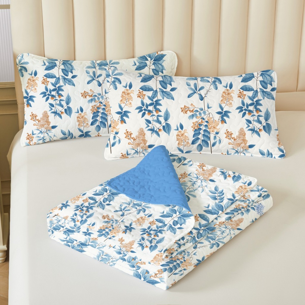 91家纺网 家纺一手货源 找家纺 （总）跨境专供 2025新款四季通用床可水洗夹棉印花绗缝床盖绗缝被