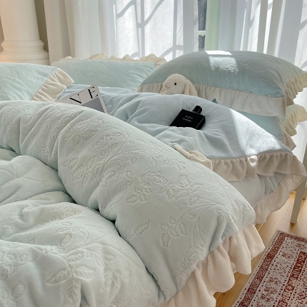 91家纺网 家纺一手货源 找家纺 （总）艾咪色织系列 新款博主风全棉色织水洗棉四件套学生宿舍三件套