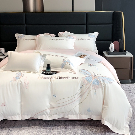 91家纺网 家纺一手货源 找家纺 （总）高档礼盒装超细旦超柔长绒棉磨毛刺绣四件套秋冬加厚100%纯棉全棉床品