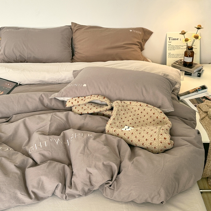 91家纺网 家纺一手货源 找家纺 （总）艾咪-Amy ntmy 2025秋冬纽扣款全棉加厚磨毛刺绣四件套-漫月