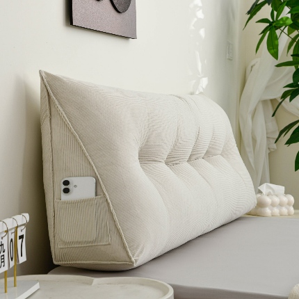 91家纺网 家纺一手货源 找家纺 （总）美达人 2025新款灯芯绒三角床头靠垫靠背靠枕