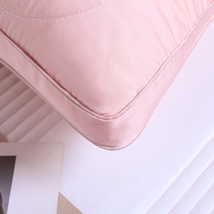 91家纺网 家纺一手货源 找家纺 （总）新品 兴丝露枕芯 全棉刺绣羽丝枕 枕芯 立体双边枕 全棉枕芯 成人枕头