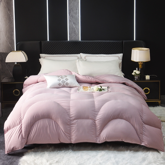 91家纺网 家纺一手货源 找家纺 抗日家纺 专版新品金砖系列120支超柔软糯面料被壳 金砖三号羽绒被 豆沙色