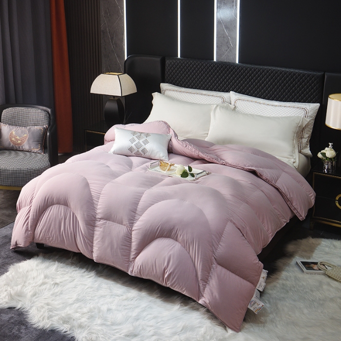 91家纺网 家纺一手货源 找家纺 抗日家纺 专版新品金砖系列120支超柔软糯面料被壳 金砖三号羽绒被 豆沙色