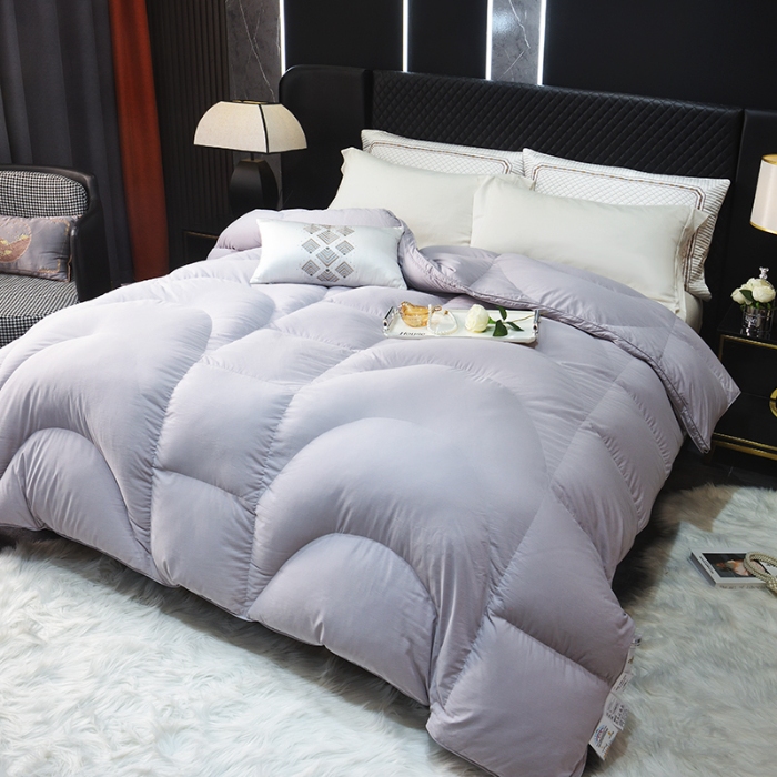 91家纺网 家纺一手货源 找家纺 抗日家纺 专版新品金砖系列120支超柔软糯面料被壳 金砖三号羽绒被 灰色