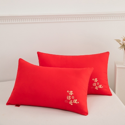 91家纺网 家纺一手货源 找家纺 （总）九州枕芯 2024新款单边婚庆羽丝枕枕头枕芯