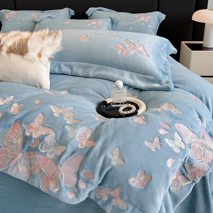 91家纺网 家纺一手货源 找家纺 （总）星蕴家纺 2025新款230克全消光牛奶绒四件套-佰丽