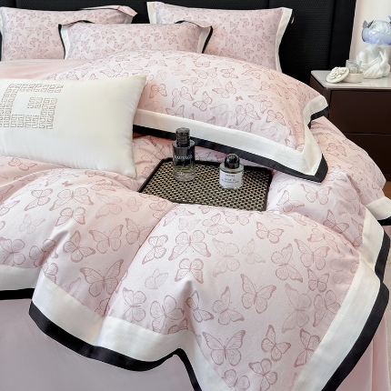 91家纺网 家纺一手货源 找家纺 （总）高档礼盒装超细旦超柔长绒棉磨毛刺绣四件套秋冬加厚100%纯棉全棉床品